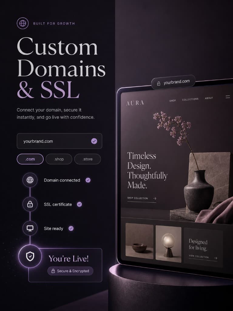 Custom domain and SSL certificate setup in Arkezone ecommerce platform