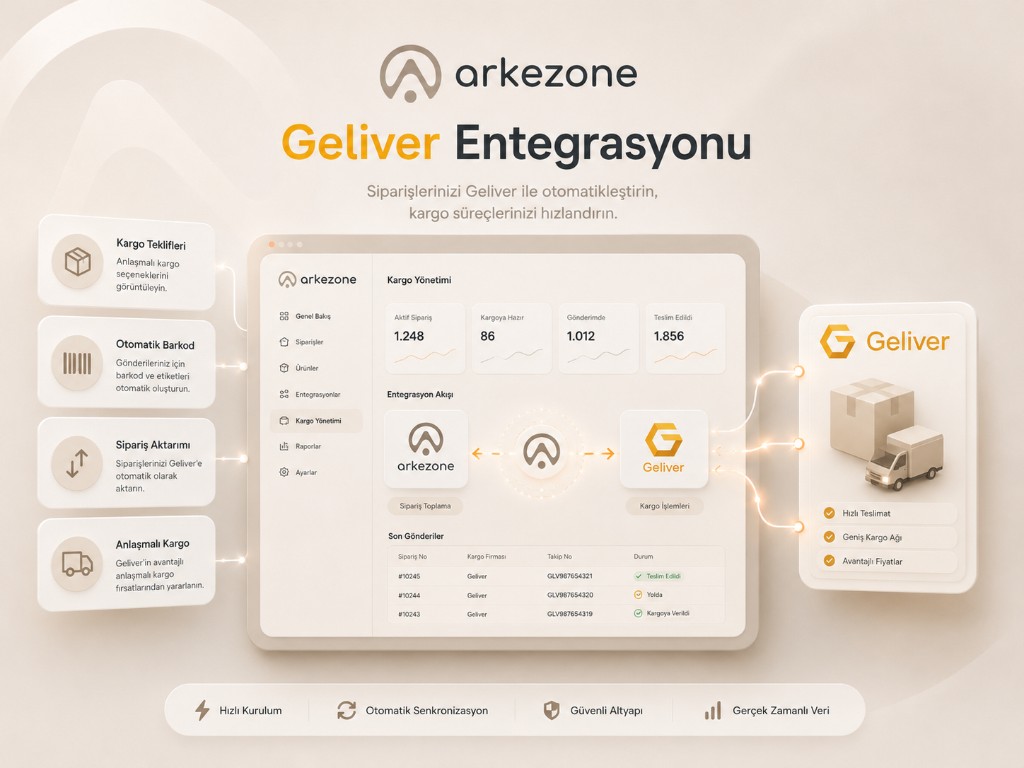 Arkezone Geliver integration — carrier offers, automatic labels, and order transfer in one shipping workflow